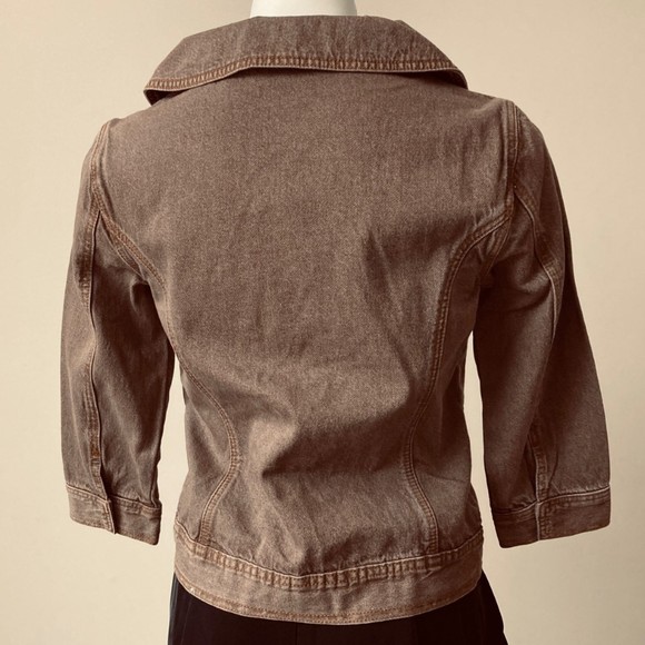 Jeanology Collection Jean Jacket Size 6 Jewel Embellished 3/4 Sleeve Vintage Y2K - Picture 6 of 12